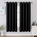 CUCRAF Black Blackout Curtains 54 inch Length 2 Panels Set, Room Darkening by CUCRAF