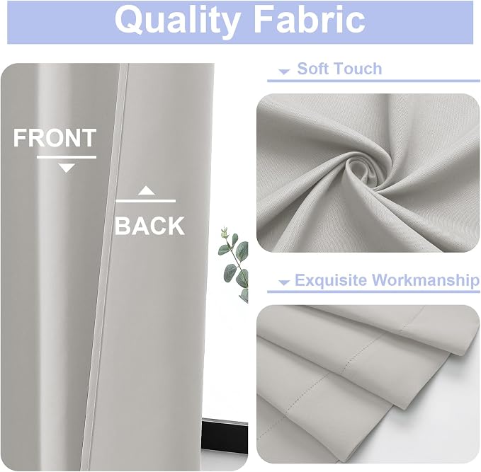 Simplebrand Ava Natural Extra Long 10ft Curtains - Image 3