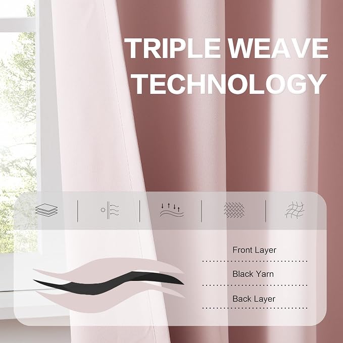 102 Inch Curtains Pink - Image 4
