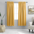 Mustard Yellow Curtains for Bedroom by DONREN