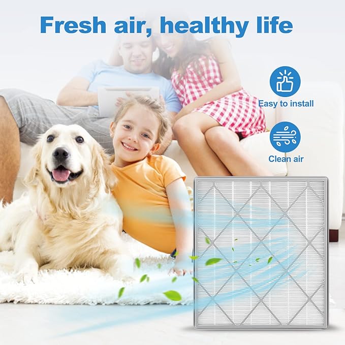 （2 Packs）HE401 Filter Replacement for Shark Air Purifier 4 Compatible with Shark 4 Fan Air Purifier HE400, HE401C, HE401NP, HE402, HE402AMZ, HE4FKPET, HE4FKPETMB, HE4FKPRO, HE402C