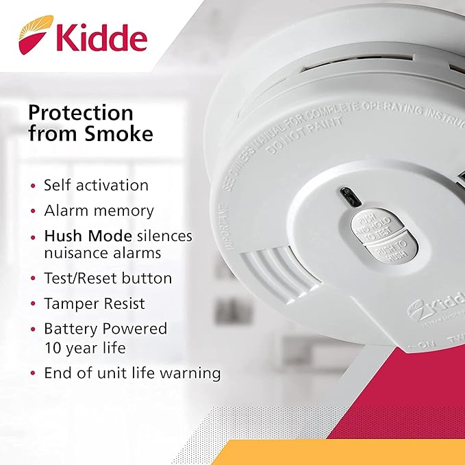 Kidde Smoke & Carbon Monoxide Detectors with 10-Year Battery