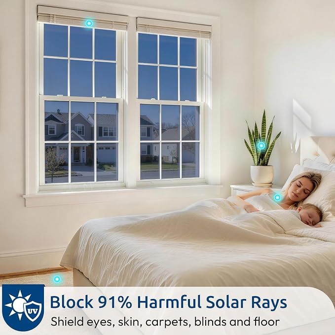 rabbitgoo Window Privacy Film One Way, 23.6" x 118.1", Heat Sun Blocking Anti - Image 4