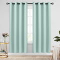 COSVIYA Grommet Blackout Room Darkening Aqua Curtains 72 inch Length | Thick by COSVIYA