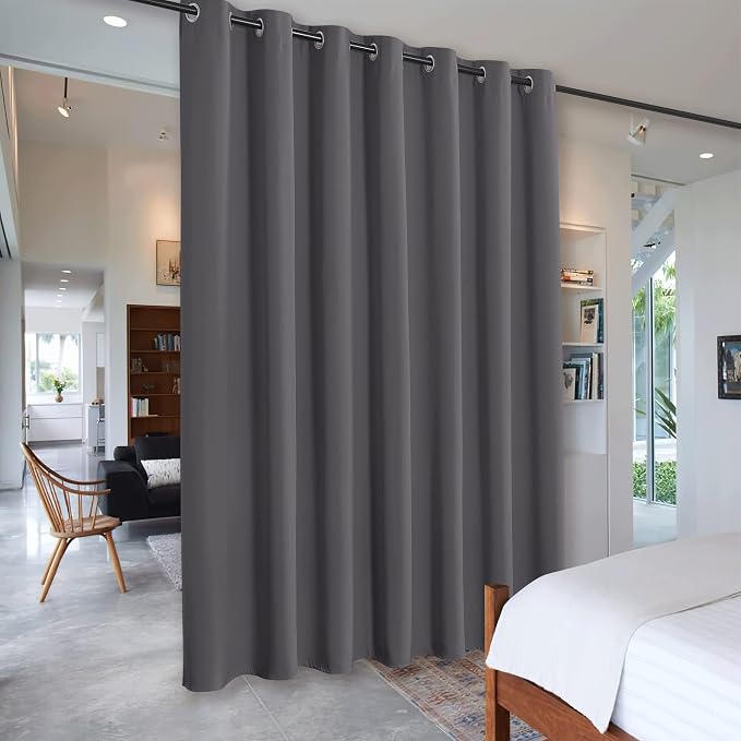RYB HOME Privacy Curtain for Sliding Glass Door Locker Room Basement Closet | by RYBHOME