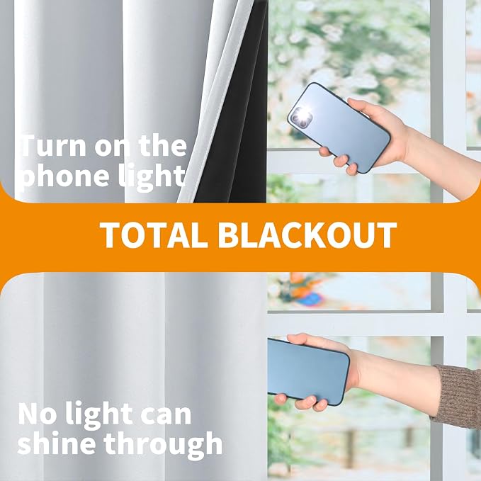 YoungsTex Short 100% Blackout Curtains 40 Inch Length - Image 8