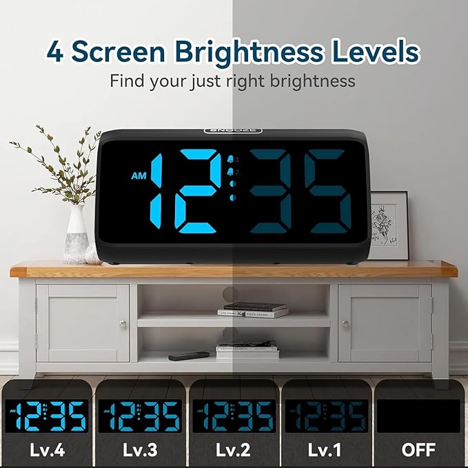 Digital Alarm Clocks for Bedrooms, Loud Alarm Clock - Image 4