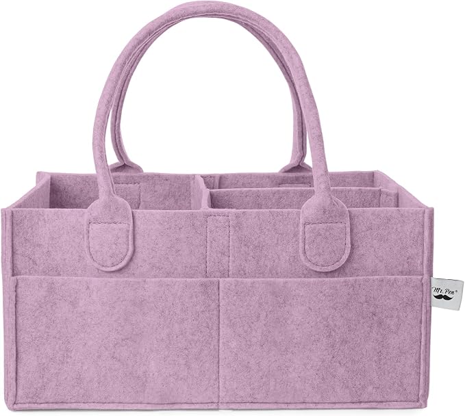 Mr. Pen- Baby Diaper Caddy Organizer, Orchid Mist | Nursery Storage Bin and Car by MrPen