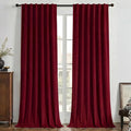 Joydeco 100% Blackout Curtains Velvet Black Out Curtain 102 Inch Drapes | by JOYDECO