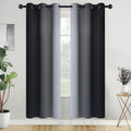 COSVIYA Grommet Ombre Black Room Darkening Curtains 72 inch by COSVIYA
