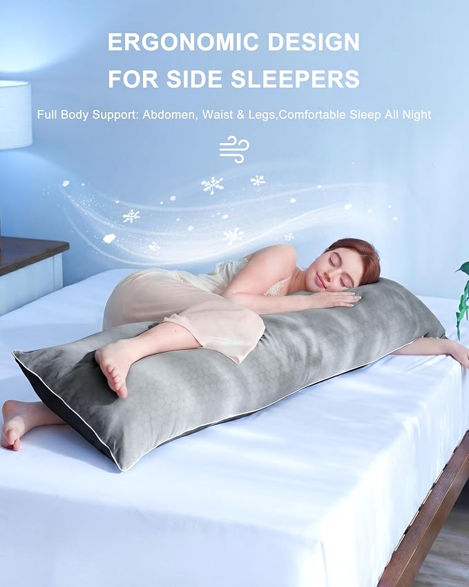 YZ HOME Cooling Body Pillow for Adults, Cold Touch Fabric | Body Pillow for - Image 3