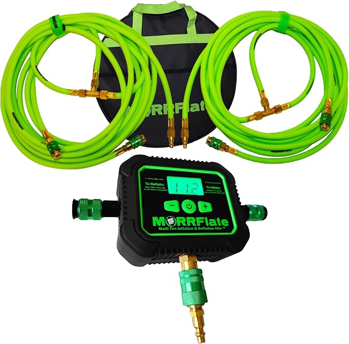MORRFlate Air Hub + Air Hub Hoses Quad 125" Wheelbase 4 Tire Inflation Deflation System with Air Hub Automatic Digital PSI Controller High-Flow Solenoids Fast Efficient Multi Tire Inflation Deflation