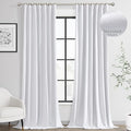 Joywell 100% Blackout Extra Long Linen Curtains 120 Inches Long by Joywell