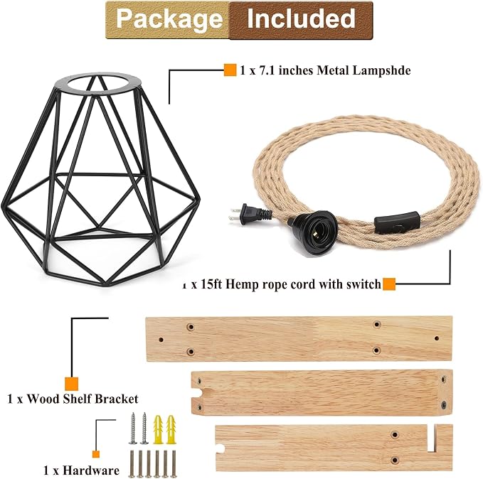 Frideko Plug in Wall Sconce Set of Two, Boho Farmhouse Hanging Wall Lamp - Image 5