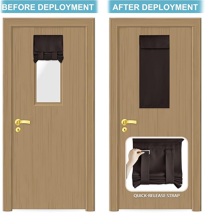 RYB HOME Front Door Window Covering Tie Up Small Sidelight Curtain Blackout | - Image 5