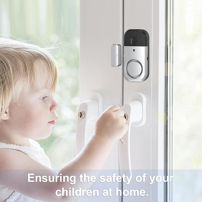 ANKOSHUN Door Window Alarm Sensors - Door Alarms for Kids Safety, Door Alarms for Home Security, for Home, Office, Store, Garage, Dorm Room, Apartment, RV, 8 Pack