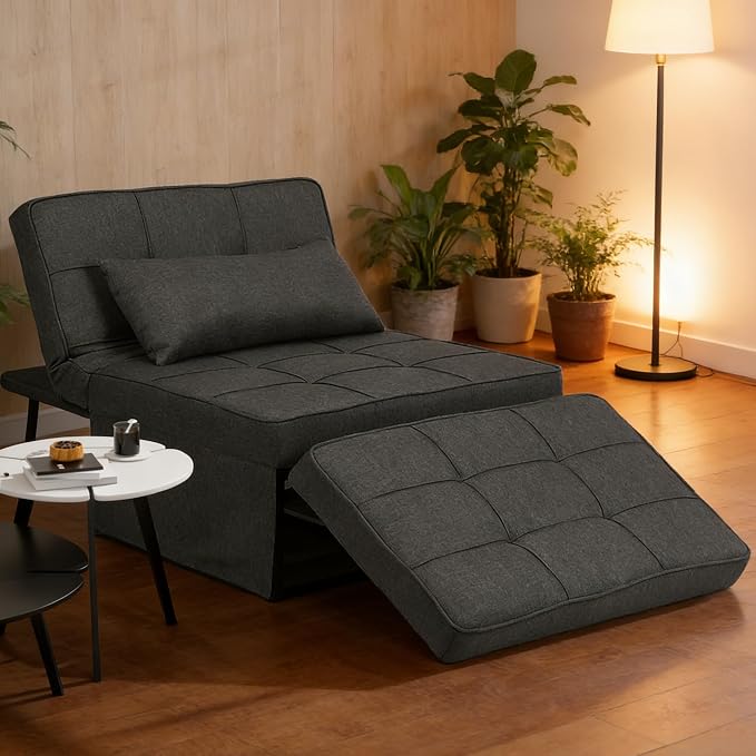 Sofa Bed, Convertible Chair 4 in 1 Multi-Function Modern Folding Ottoman Guest by Diophros