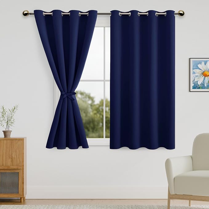 DWCN Blackout Short Curtains for Bedroom by DWCN