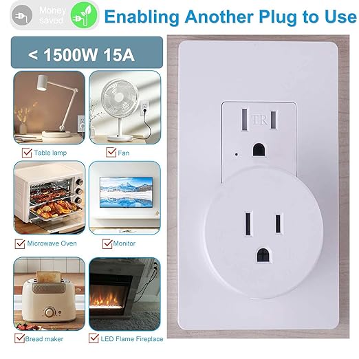 Remote Control Outlet,Greencycle 2 Remote Light Switches and 1 Plug,Wireless Light Switch,500ft Range,No Wiring Needed,15A/1500W for Household Appliances,FCC Certified,White