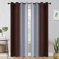 COSVIYA Curtains & Drapes Grommet Ombre Brown Curtains W52 x L90 Inch | by COSVIYA