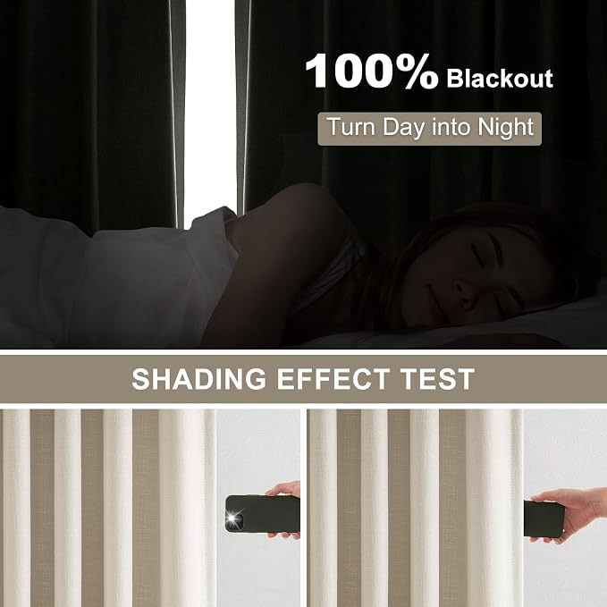 Topfinel 95 Inches Long Pinch Pleated 100% Blackout Curtains, Thermal Insulated - Image 2