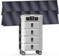 IEE SP5000 Solar Generator 5000W, 10.24kWh Power Station with 2x500W Solar Panels, 5 AC Outlets(9000W Surge), 120V/240V Dual Voltage, LiFePO4 Battery for Home Backup Outdoors Camping RV Emergency