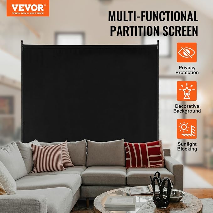 VEVOR Room Divider, Single Panel Room Divider, 6FT Privacy Screen Indoor - Image 2