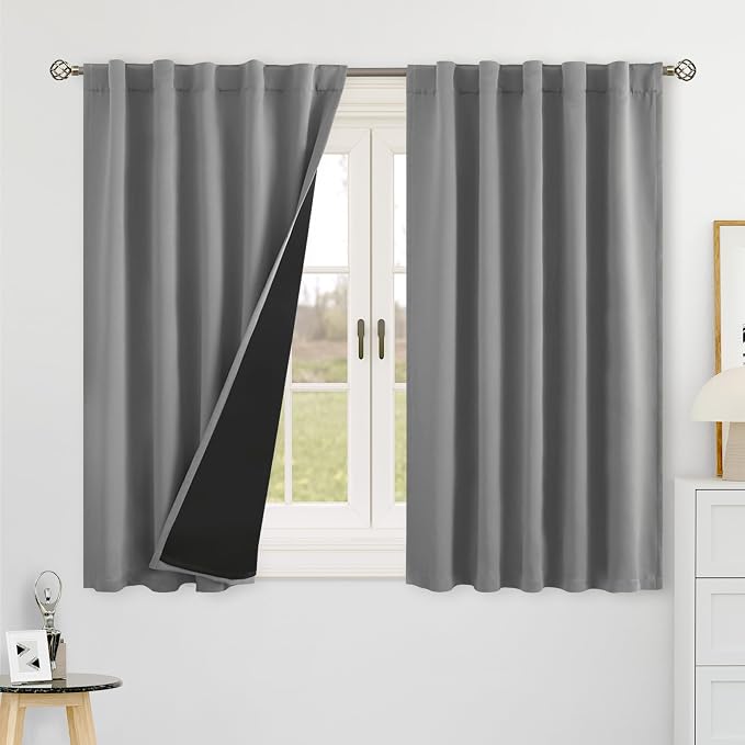 BGment Dove Grey Short Camper Curtains by BGment