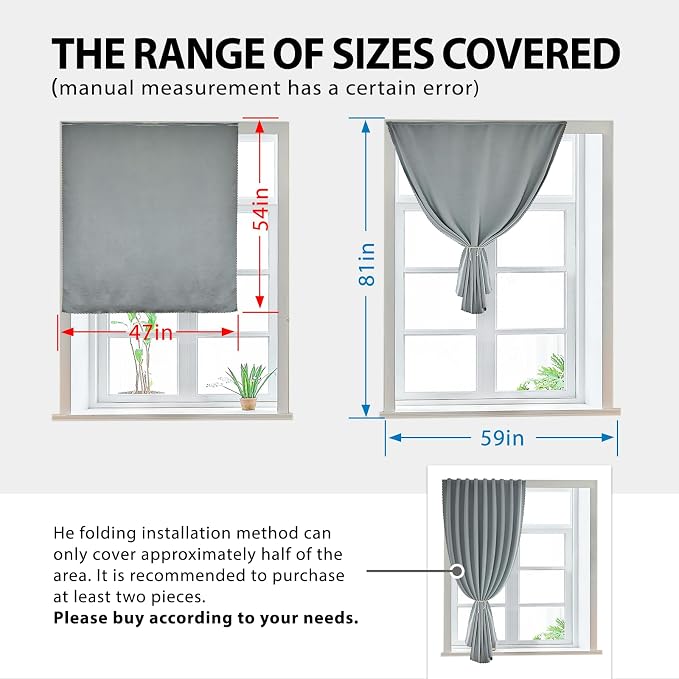 JILRON Magic Tape Stick on Portable Curtains - Image 3