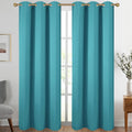 Diraysid Teal Grommet Blackout Curtains by Diraysid%2C+refresh+your+life