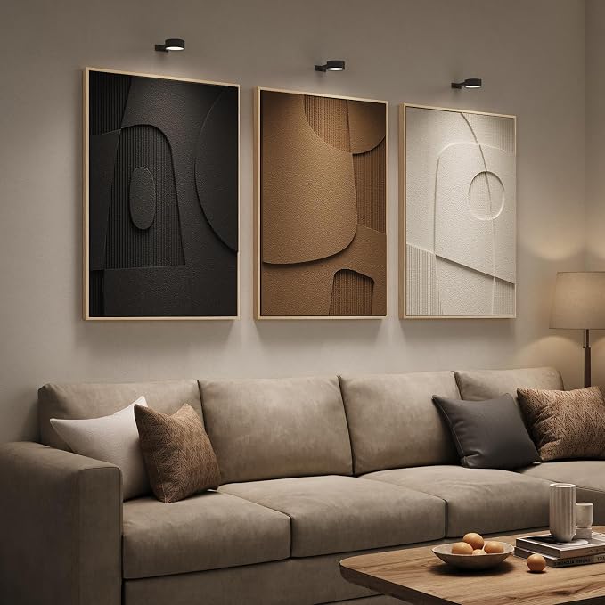 Large 3D Textured Framed Neutral Abstract Wall Art - Image 2