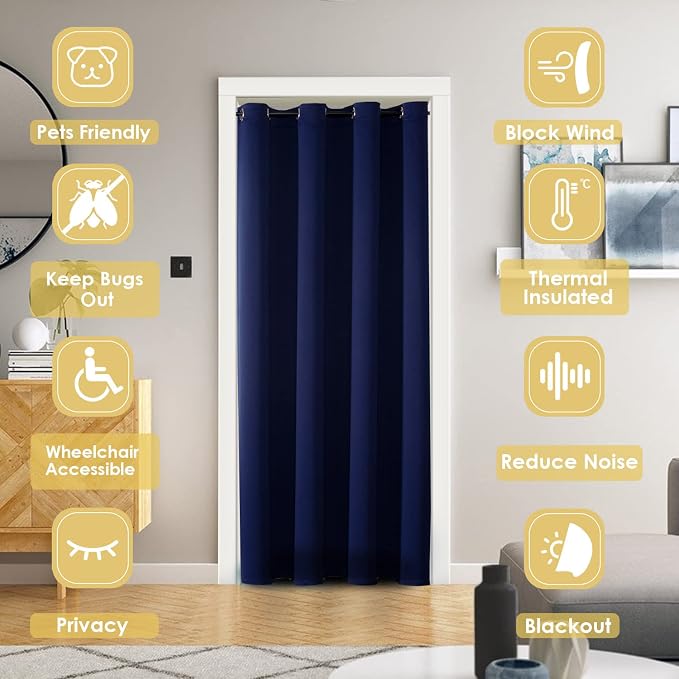 ChrisDowa Blackout Curtains Door Curtain - Image 2