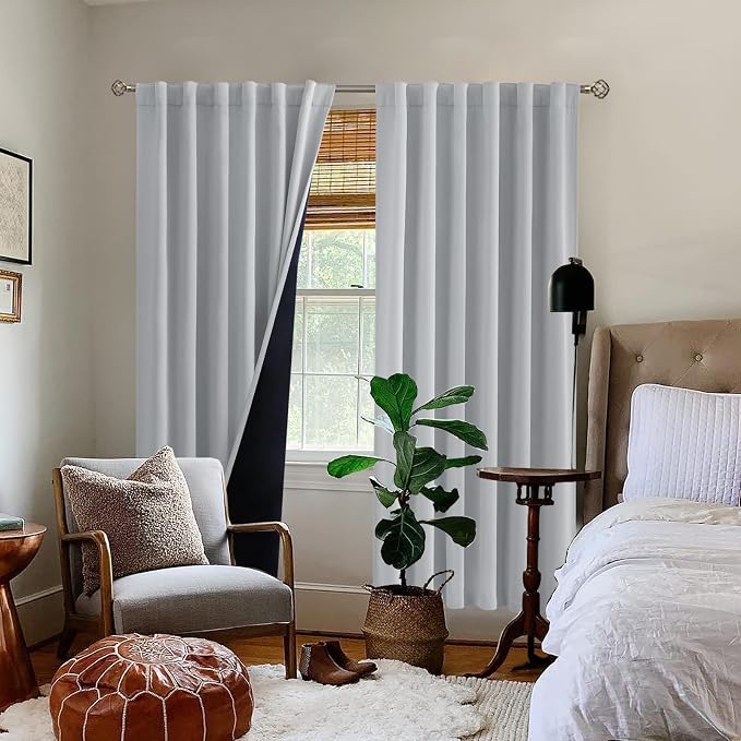 BGment Light Grey 100% Blackout Curtains 72 Inches Long - Image 9