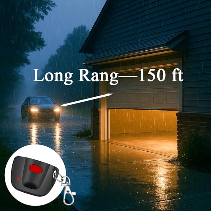 2-Pack 300MHz 10 dip Switch for Multicode Garage Gate Door Opener Remote Control, Replacement for 3089,3070,3060,308911,MCS308911,MCS306010,MCS3070 Gate Clicker with Keychain.