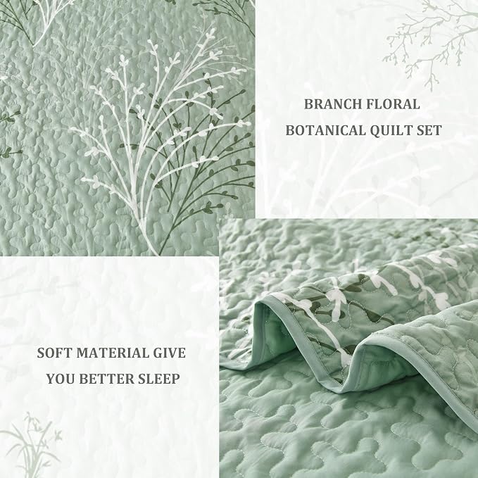 Sage Green Quilt Set King Size - Image 4