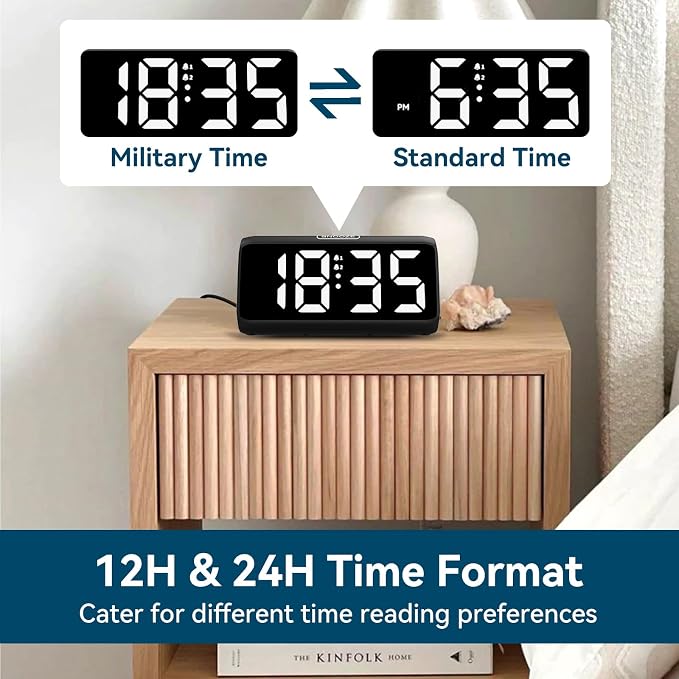 Digital Alarm Clocks for Bedrooms, Loud Alarm Clock - Image 6