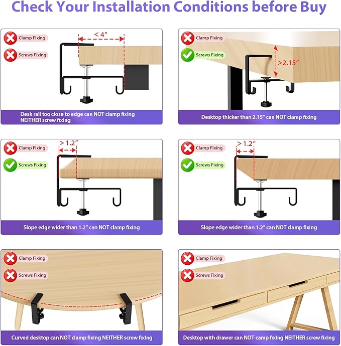 Univivi No Drill Under Desk Cable Management Tray, 28 inch Cable Management | - Image 5