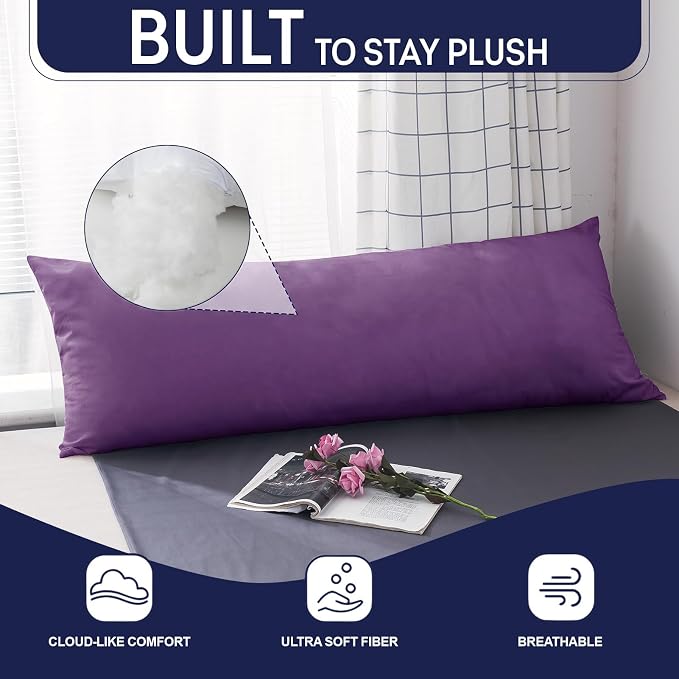 DOWNCOOL Large Body Pillow Insert- Breathable Full Body Pillow - Image 3