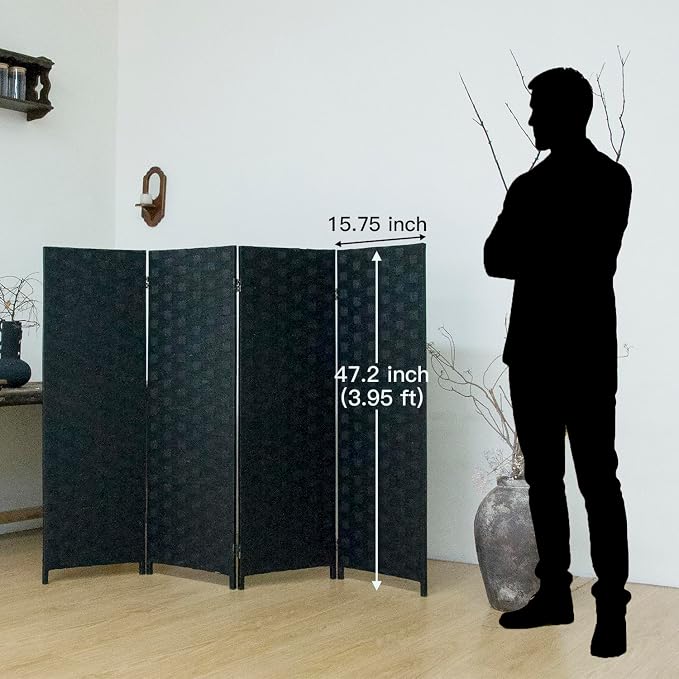 4 Panel Short Room Divider Screen - Image 5