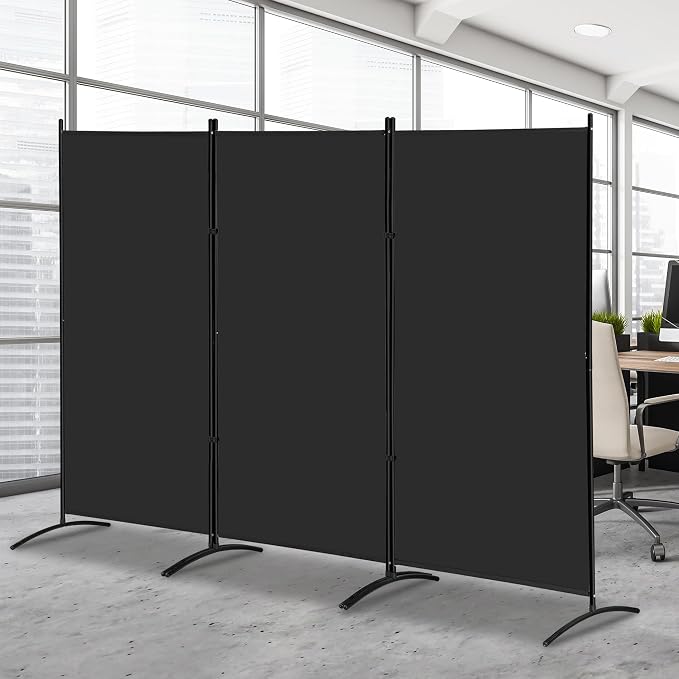 SUPER DEAL Room Divider, 6 Ft Folding Privacy Screens, 3 Panel Portable Room by Superdeal