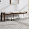 Modern Bedroom Ottoman Bench, Boucle Beige End of Bed Bench Entryway Bench by CIMOTA