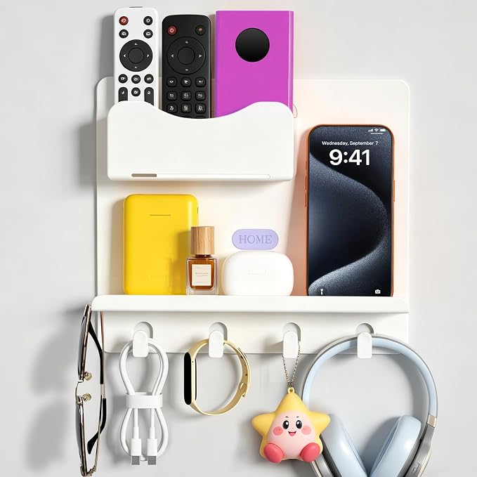 Bedside Shelf Wall Mount, Adhesive Bedside Shelf Accessories Organizer by Unknown
