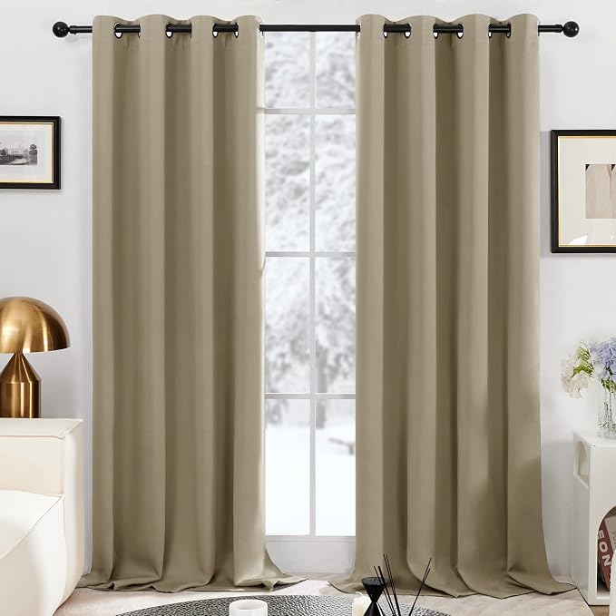 Deconovo High Density 100% Blackout Curtains, Thermal Insulated & Energy Saving - Image 2
