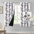 H.VERSAILTEX 100% Blackout Curtains 63 inch Length 2 Panels Set Cattleya Floral by HVERSAILTEX