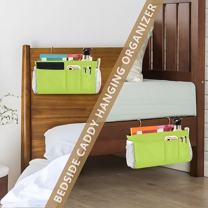 DOMIKING Neon Yellow Bedside Caddy - Image 7