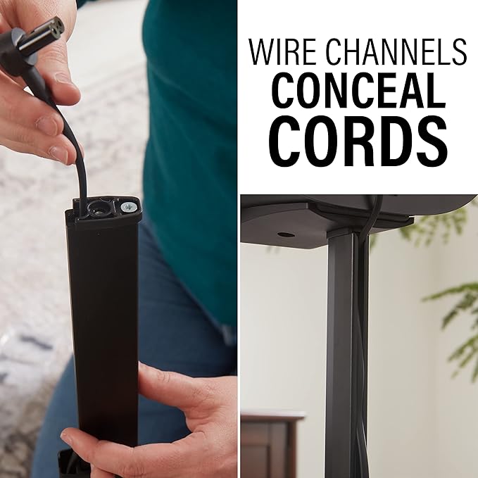 Sanus Height Adjustable Speaker Stand for Sonos Era 300™ - 17" Height Adjustment Sonos Stand Includes Carpet Spikes & Rubber Pads - Easy DIY Install Comes w/All Hardware - Black Single