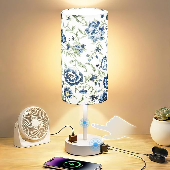 Table Lamp for Nightstand, High-Sensitivity Touch, 3-Level Dimmable Bedside Lamp by Unknown