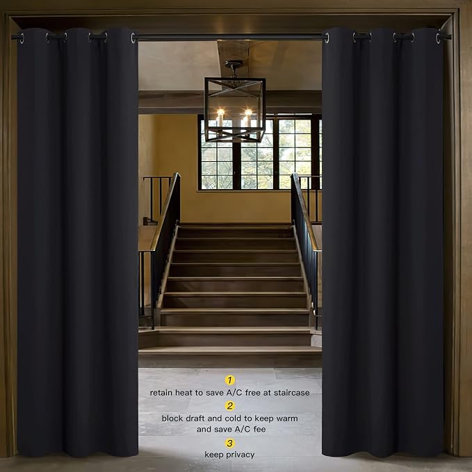 NICETOWN Faux Folding Accordion Doors, Front Door Curtains - Image 2