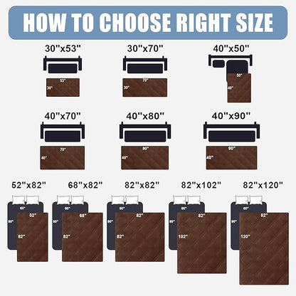 Smiry Waterproof Dog Bed Cover Blanket 40x50, Soft Reversible Pet Blanket, Washable Leakproof Cats Dogs Couch Cover for Sofa, Couch, Furniture, Lattice, Brown/Brown