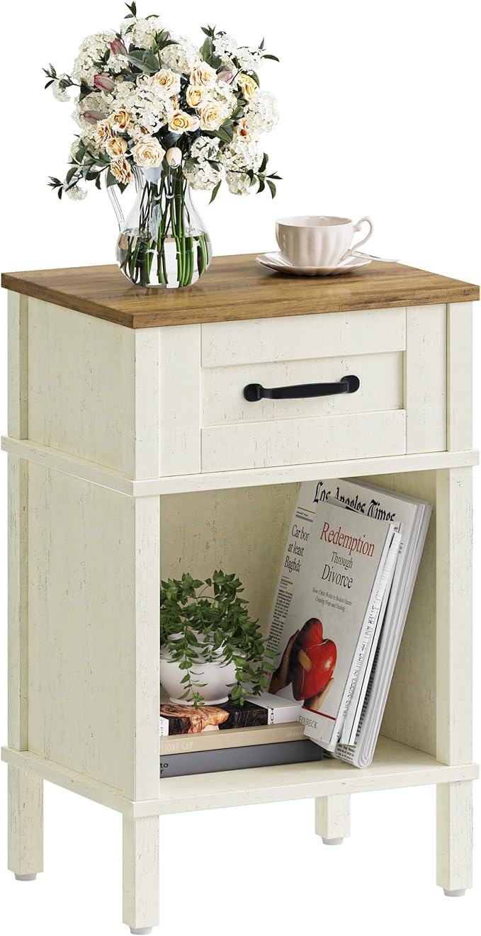 White Farmhouse Nightstands, Nightstand - Image 7